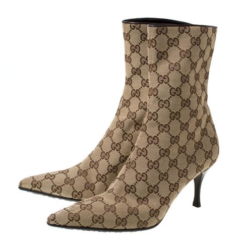 gucci monogram ankle boots